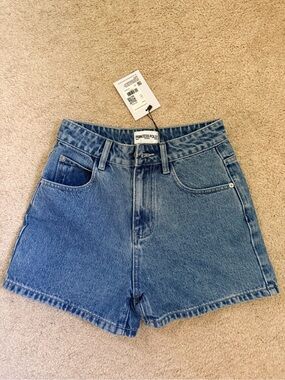Princess Polly High-Rise Classic Denim Shorts - Light Blue